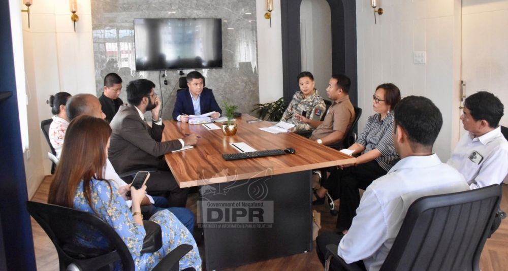 Deputy Commissioner Kohima, B. Henok Buchem, chairs a meeting of the District Committee for the Narco Coordination Centre (NCORD) at the DC's Chamber in Kohima on July 3 to review measures against drug abuse and illicit trafficking. (DIPR Photo)